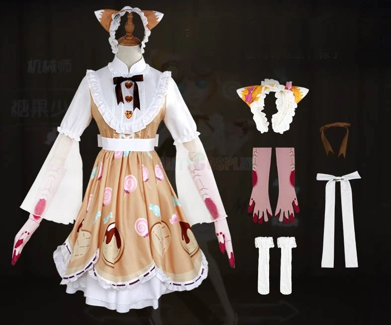 Identity V Mechanic Candy Girl Tracy Reznik Cosplay Costume - Image 4