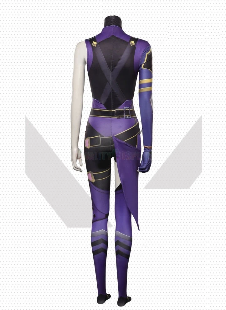 Valorant Reyna Printed Jumpsuit Cosplay Costume - Image 4