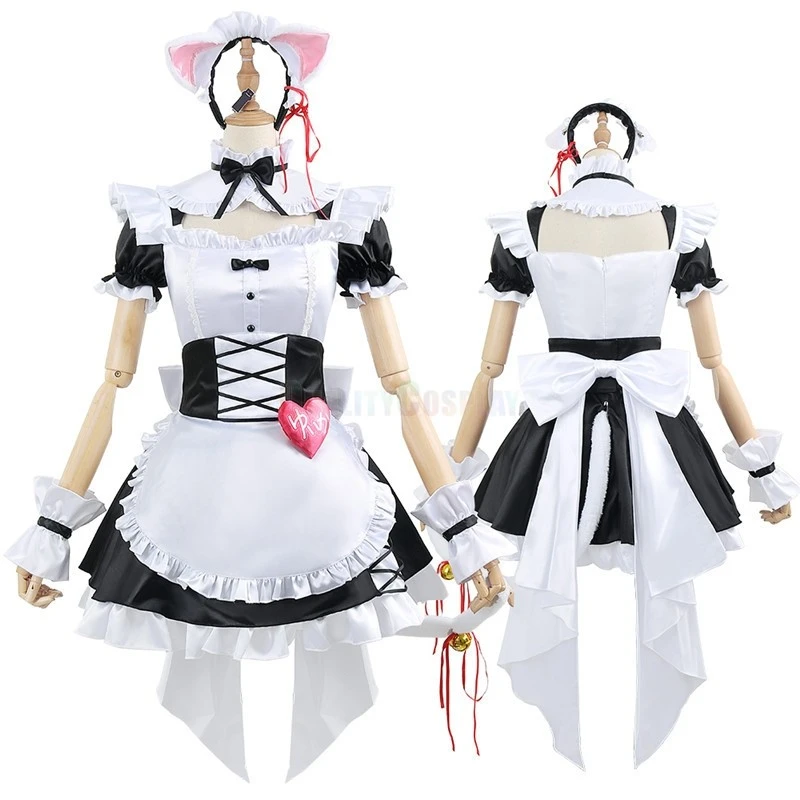 Virtual YouTuber Shiina Yuika Maid Cosplay Costume - Image 4
