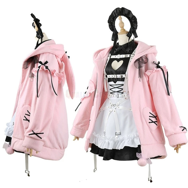 Virtual YouTuber Vtuber Makaino Ririmu Maid Cosplay Costume - Image 3