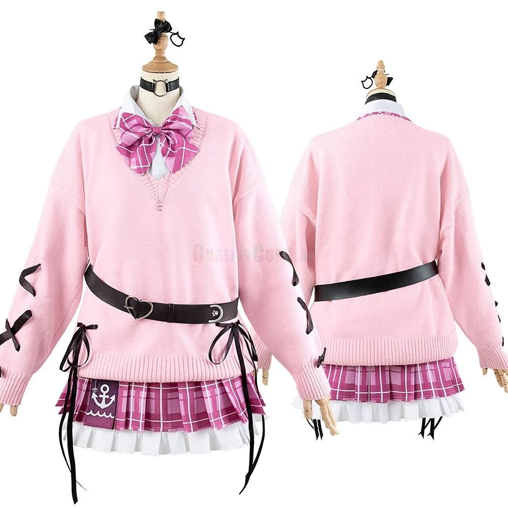 Hololive Vtuber Minato Aqua Daily Sweater Cosplay Costume - Image 3