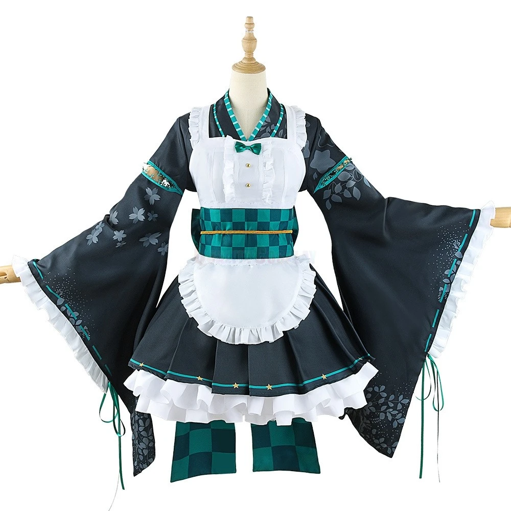 Virtual Youtuber NIJISANJI Pomu Rainpuff Maid Cosplay Costume - Image 4