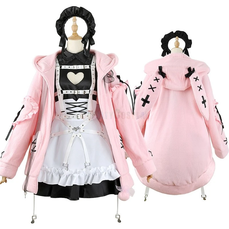Virtual YouTuber Vtuber Makaino Ririmu Maid Cosplay Costume - Image 2