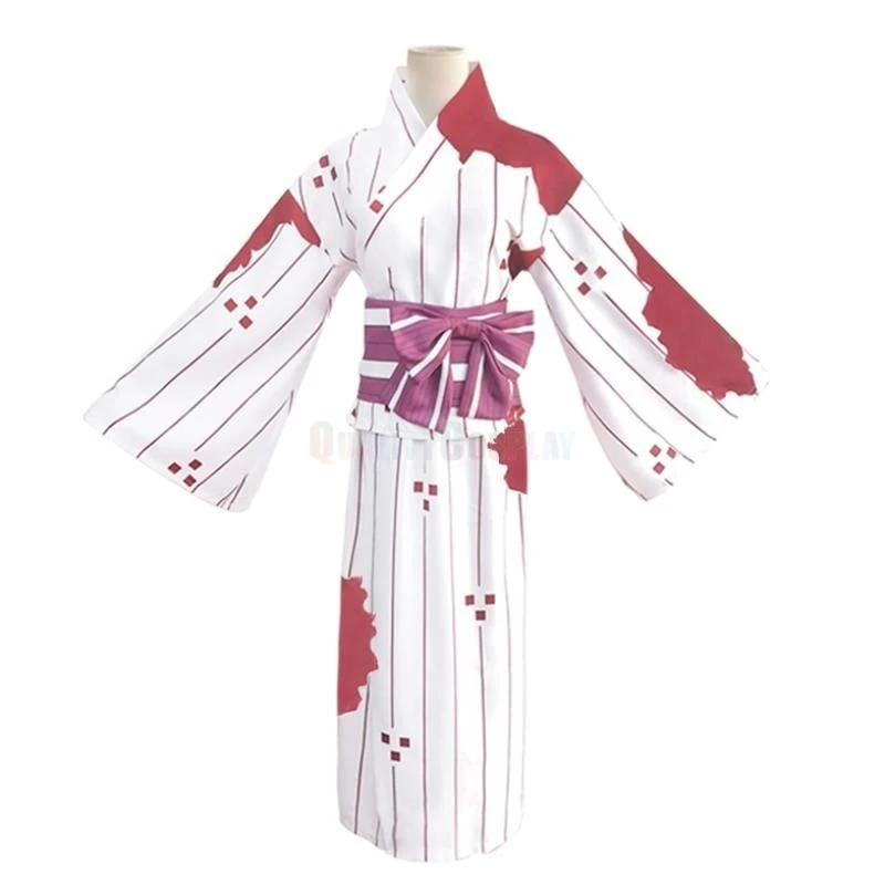 Demon Slayer Kamado Nezuko Blood Halloween Kimono Cosplay Costume - Image 2