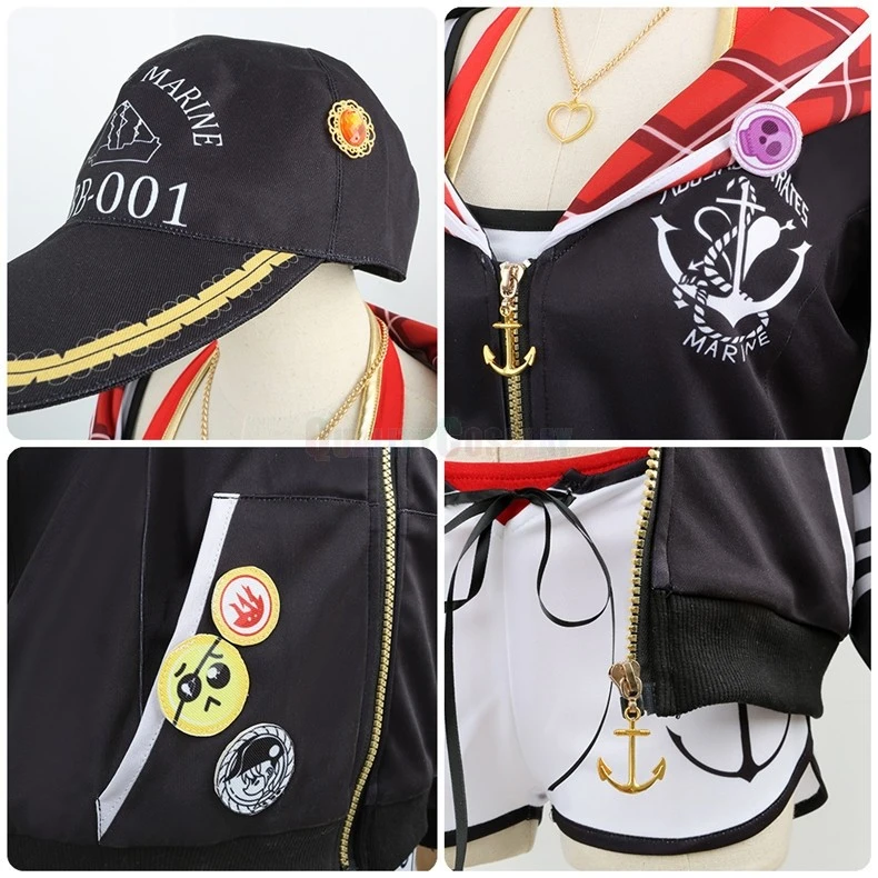 Hololive YouTuber Vtuber Houshou Marine Swimsuit Cosplay Costume - Image 7