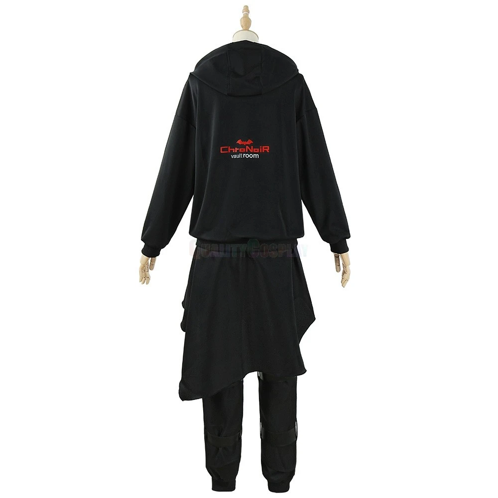 Hololive Vtuber Kuzuha Black Hoodie Cosplay Costume - Image 2