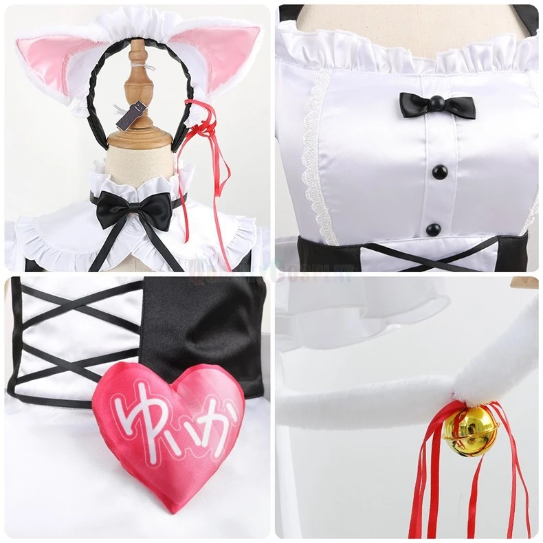 Virtual YouTuber Shiina Yuika Maid Cosplay Costume - Image 6