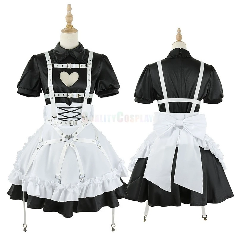 Virtual YouTuber Vtuber Makaino Ririmu Maid Cosplay Costume - Image 8
