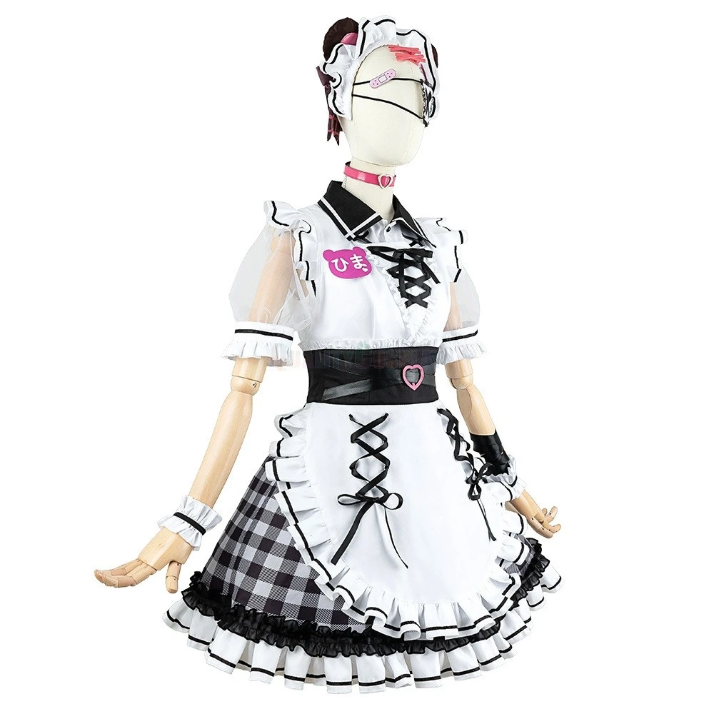 Virtual YouTuber Vtuber Honma Himawari Lolita Maid Cosplay Costume - Image 4