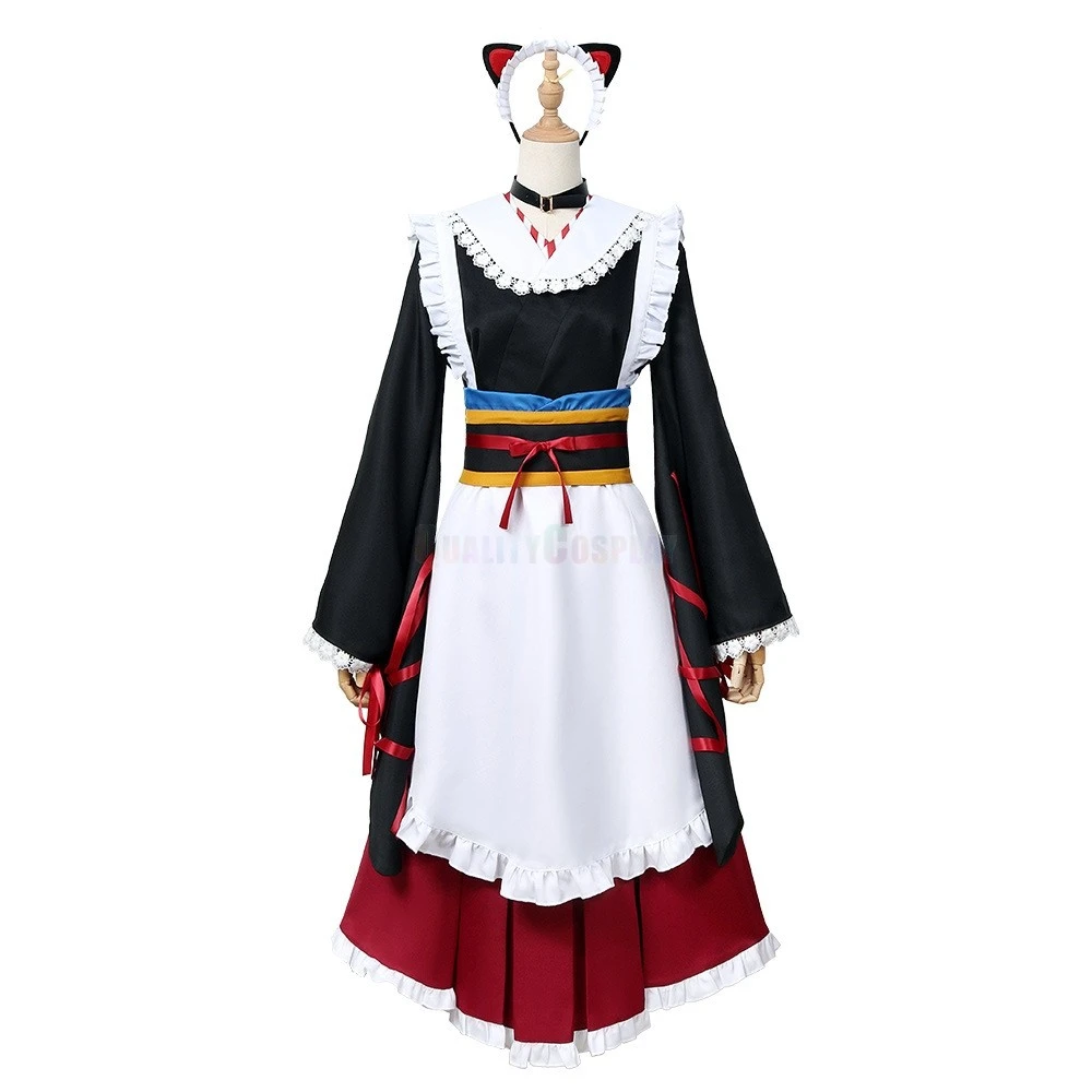 Hololive Vtuber Inui Toko Maid Cosplay Costume - Image 3