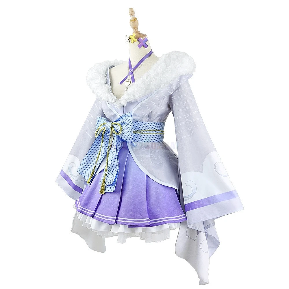 Virtual Youtuber NIJISANJI Elira Pendora Light Purple Cosplay Costume - Image 3
