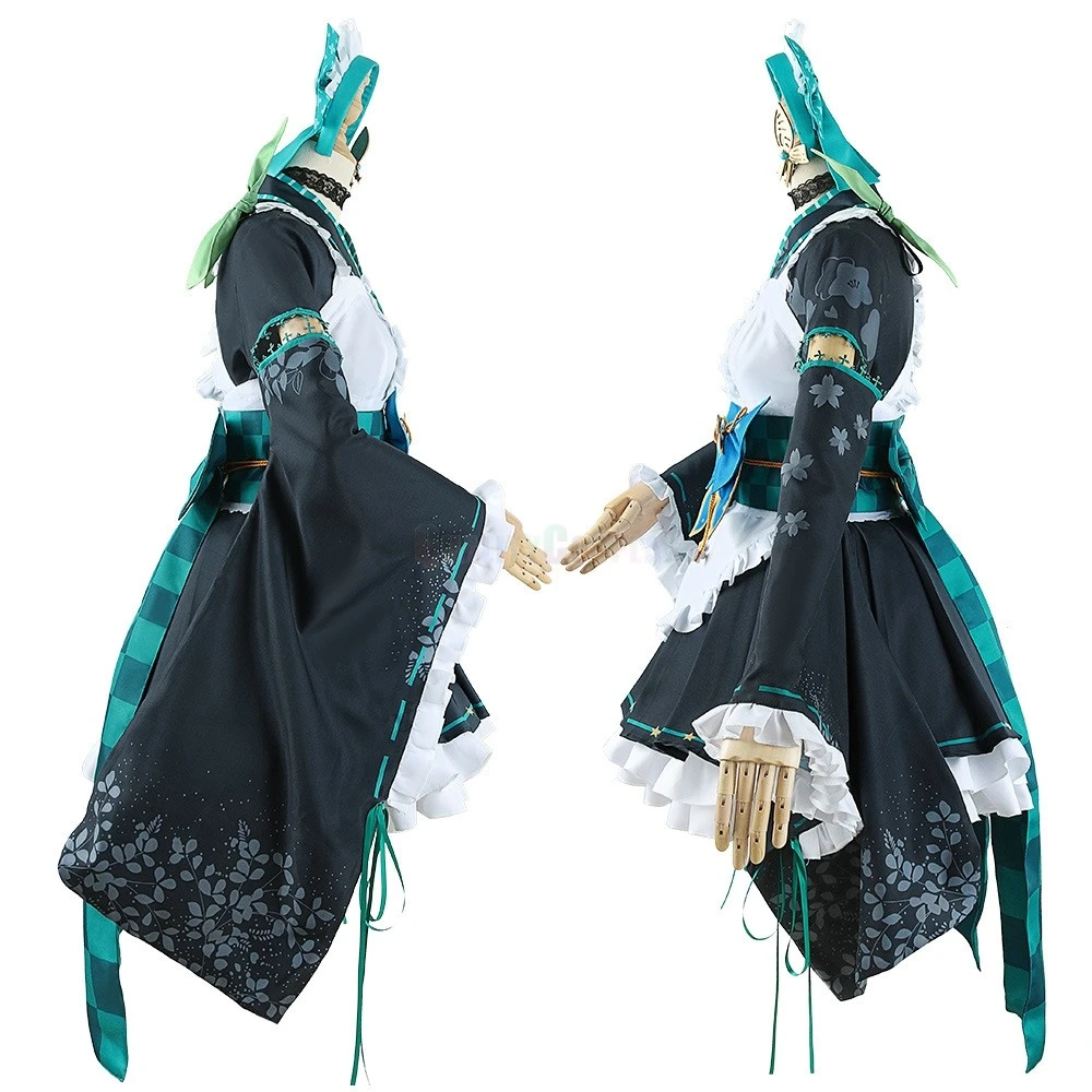 Virtual Youtuber NIJISANJI Pomu Rainpuff Maid Cosplay Costume - Image 2