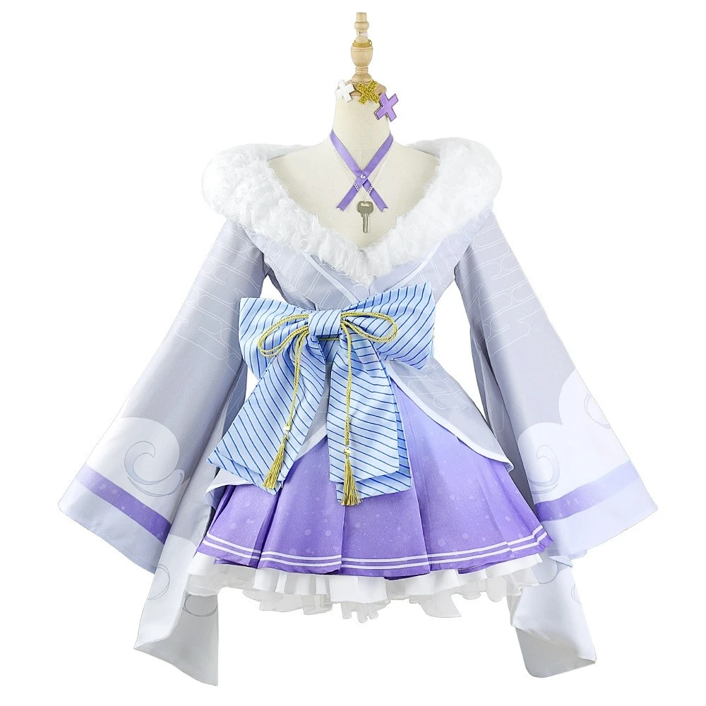 Virtual Youtuber NIJISANJI Elira Pendora Light Purple Cosplay Costume - Image 4