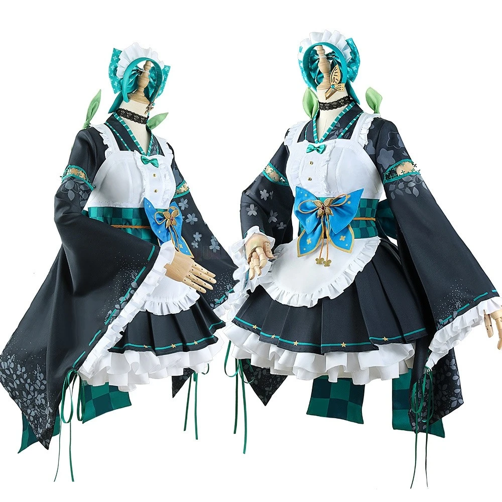 Virtual Youtuber NIJISANJI Pomu Rainpuff Maid Cosplay Costume - Image 3