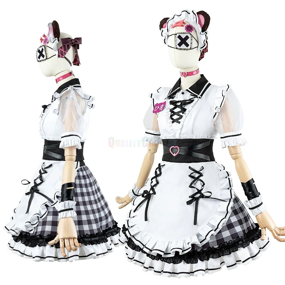 Virtual YouTuber Vtuber Honma Himawari Lolita Maid Cosplay Costume - Image 5