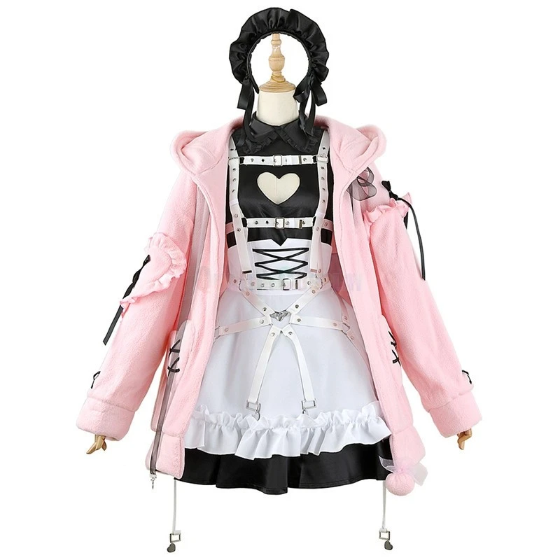 Virtual YouTuber Vtuber Makaino Ririmu Maid Cosplay Costume - Image 5