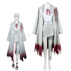 Virtual YouTuber Vtuber Genzuki Tojiro White Cosplay Costume