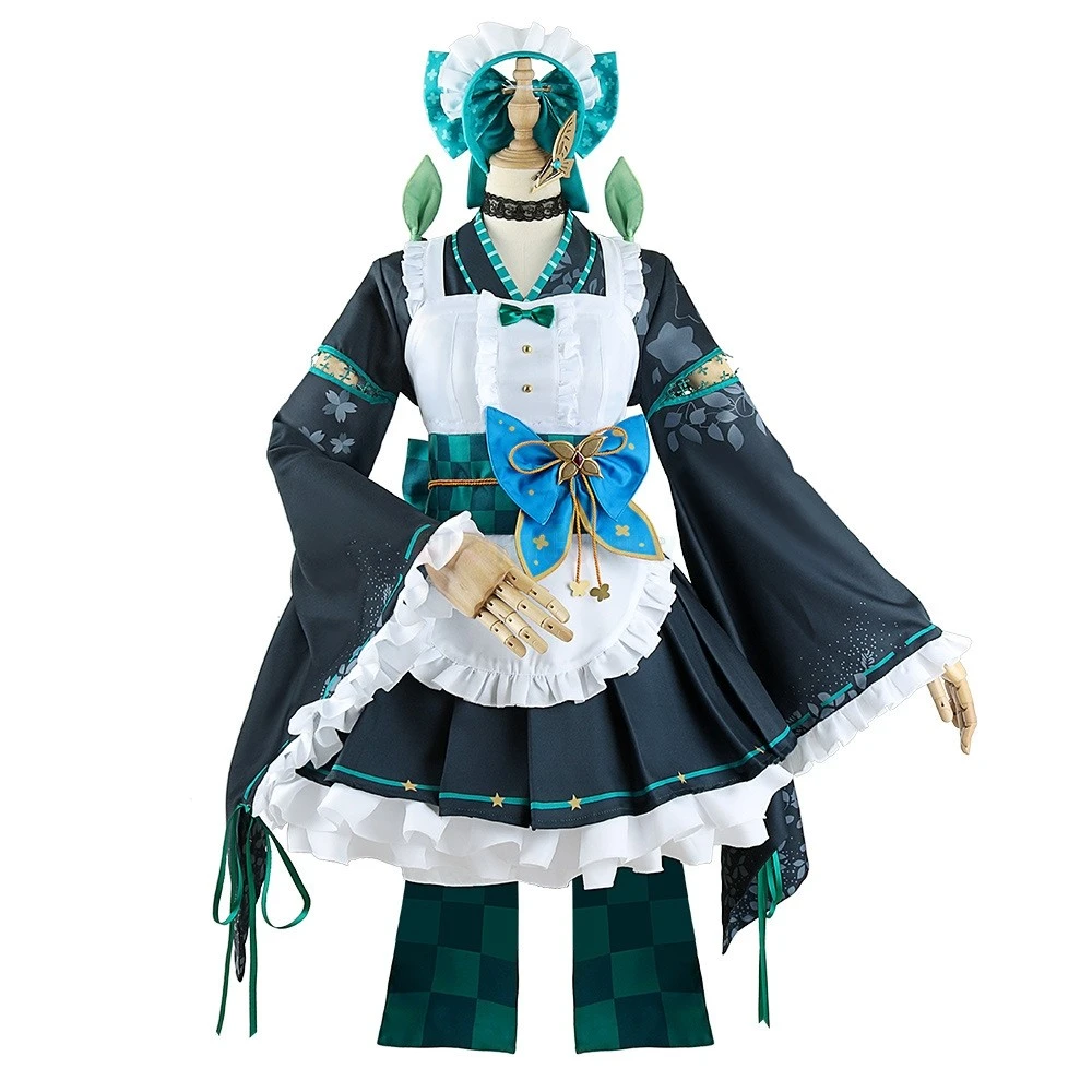 Virtual Youtuber NIJISANJI Pomu Rainpuff Maid Cosplay Costume - Image 6