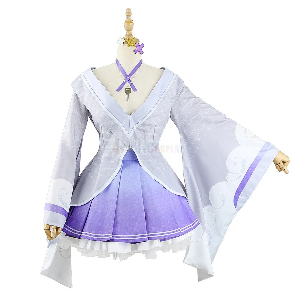 Virtual Youtuber NIJISANJI Elira Pendora Light Purple Cosplay Costume - Image 6