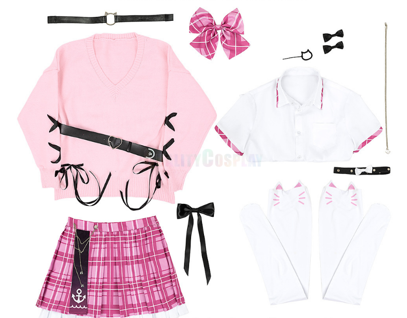 Hololive Vtuber Minato Aqua Daily Sweater Cosplay Costume - Image 5