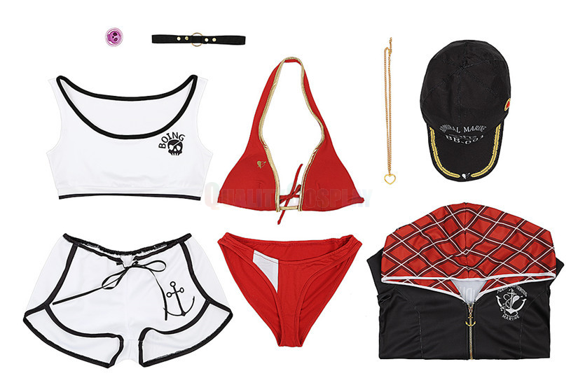 Hololive YouTuber Vtuber Houshou Marine Swimsuit Cosplay Costume - Image 8