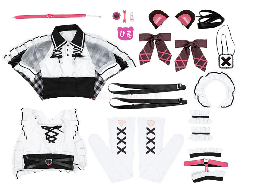 Virtual YouTuber Vtuber Honma Himawari Lolita Maid Cosplay Costume - Image 7