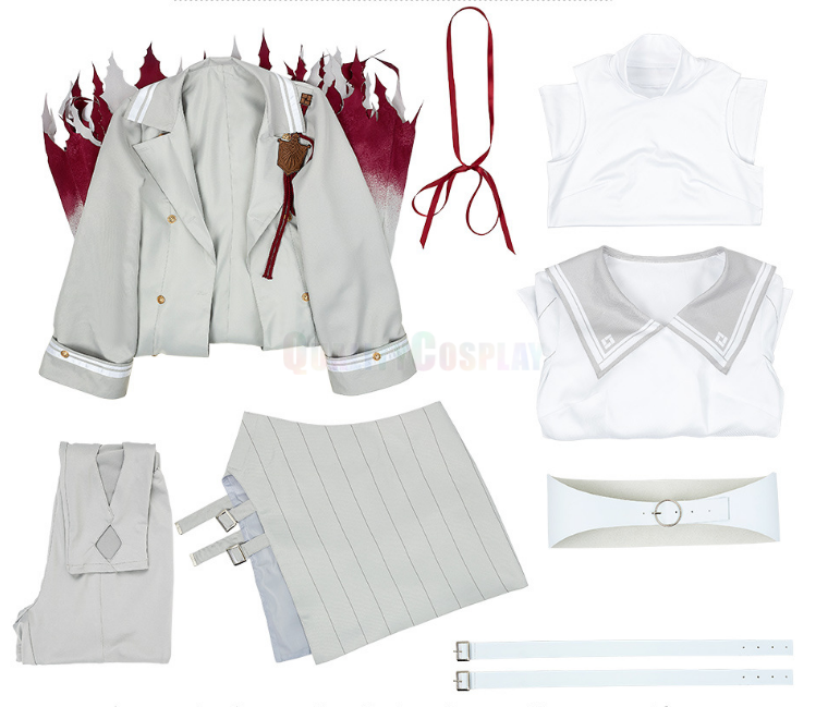 Virtual YouTuber Vtuber Genzuki Tojiro White Cosplay Costume - Image 6