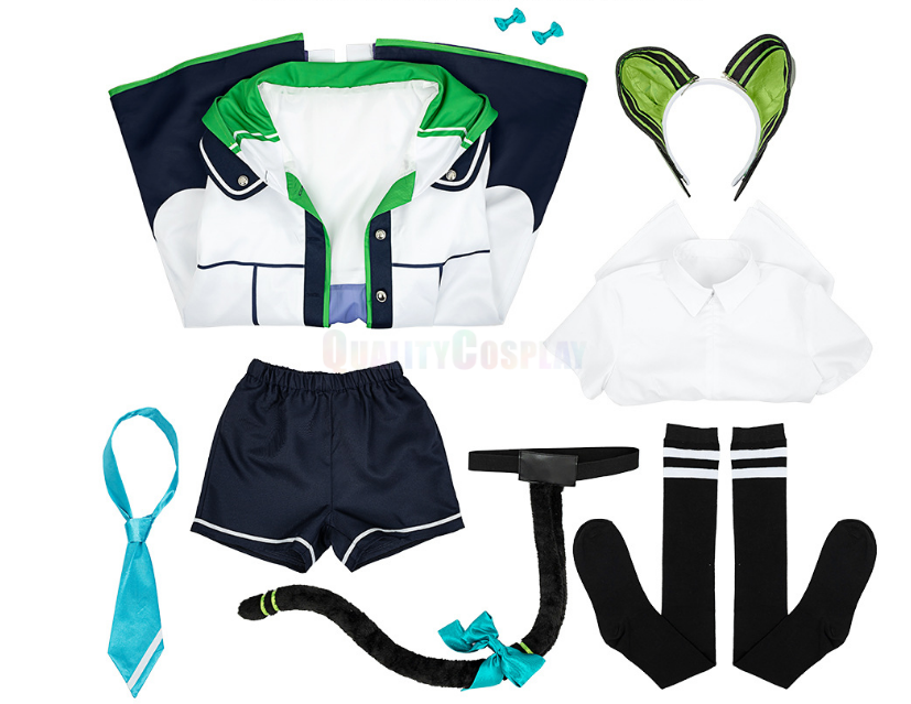 Blue Archive Saiba Midori Cosplay Costume - Image 7